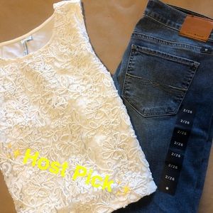 Host Pick LC Lauren Conrad Lace crop top